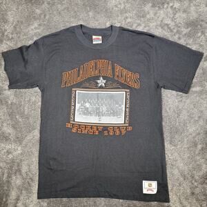 Philadelphia Flyers NHL Vintage Shirt Mens Large Nutmeg 90s Made in USA
